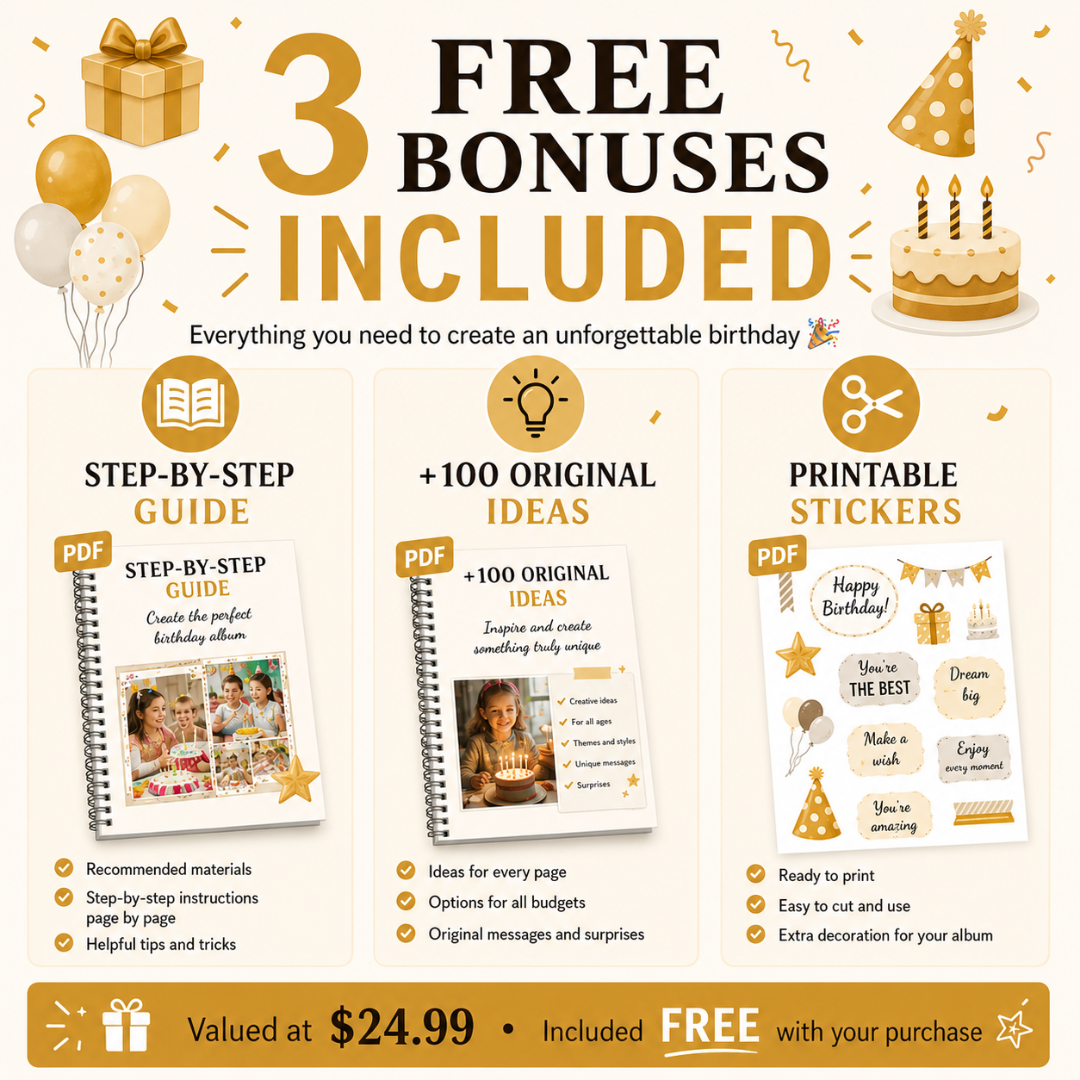 Printable Birthday Album — For Your Son/Daughter